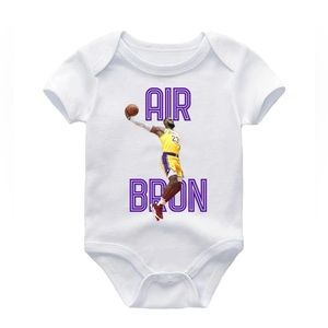 Air Lebron Baby Onesie Romper LA Lakers GOAT King James Basketball Boys Girls